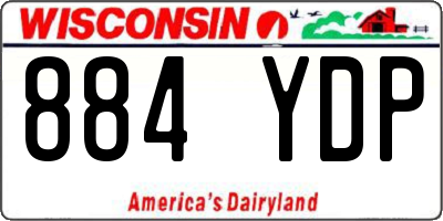 WI license plate 884YDP