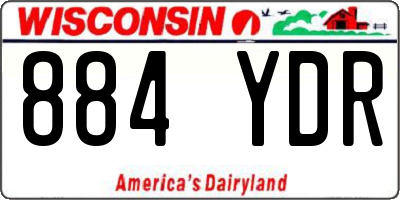 WI license plate 884YDR