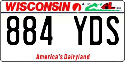 WI license plate 884YDS
