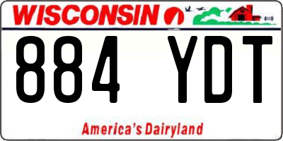 WI license plate 884YDT