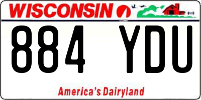 WI license plate 884YDU