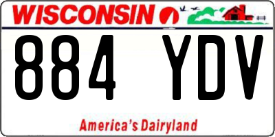 WI license plate 884YDV