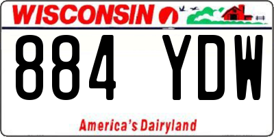WI license plate 884YDW