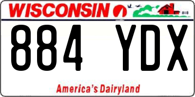 WI license plate 884YDX