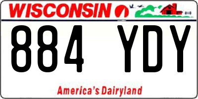 WI license plate 884YDY