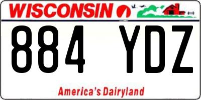 WI license plate 884YDZ
