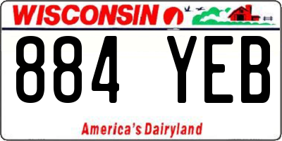 WI license plate 884YEB