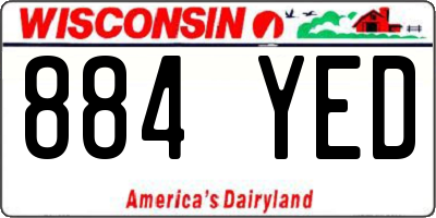 WI license plate 884YED