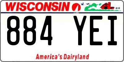 WI license plate 884YEI