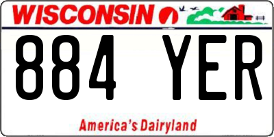 WI license plate 884YER