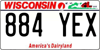 WI license plate 884YEX
