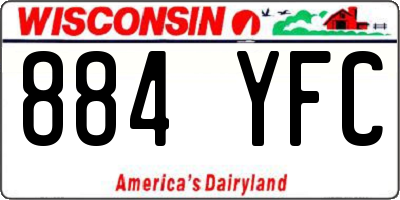 WI license plate 884YFC