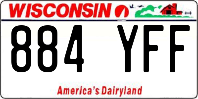 WI license plate 884YFF