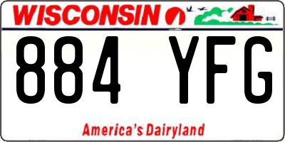 WI license plate 884YFG