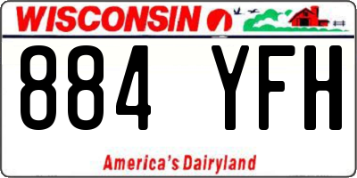 WI license plate 884YFH