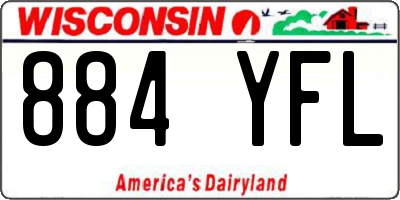 WI license plate 884YFL