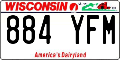 WI license plate 884YFM