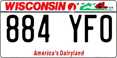 WI license plate 884YFO