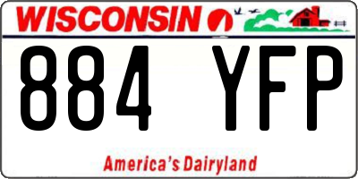 WI license plate 884YFP
