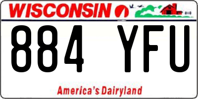 WI license plate 884YFU