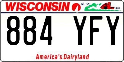 WI license plate 884YFY
