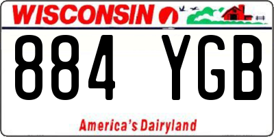 WI license plate 884YGB