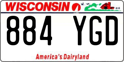 WI license plate 884YGD