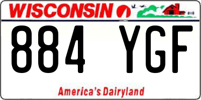 WI license plate 884YGF