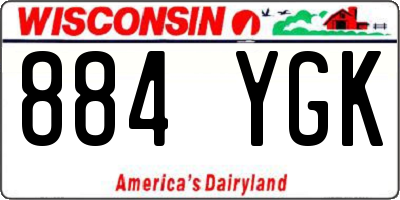 WI license plate 884YGK