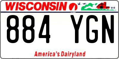 WI license plate 884YGN