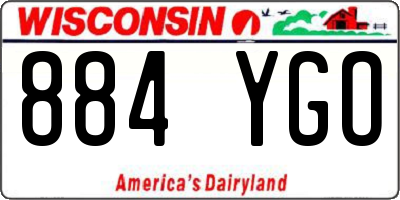 WI license plate 884YGO
