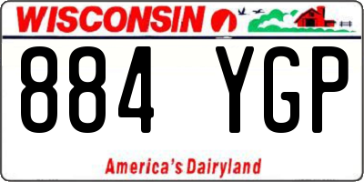WI license plate 884YGP