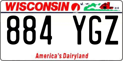 WI license plate 884YGZ