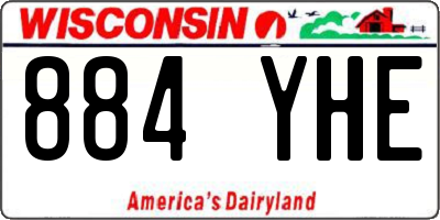 WI license plate 884YHE
