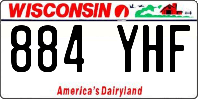 WI license plate 884YHF