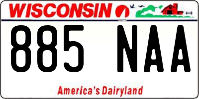 WI license plate 885NAA