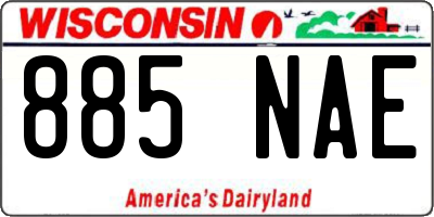 WI license plate 885NAE