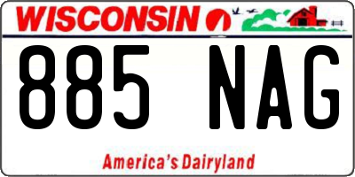 WI license plate 885NAG