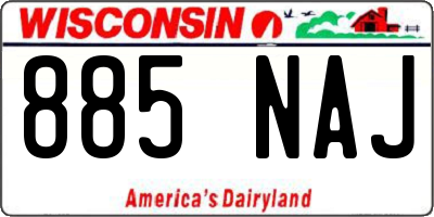 WI license plate 885NAJ