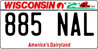 WI license plate 885NAL