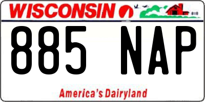 WI license plate 885NAP