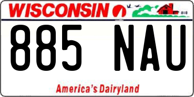 WI license plate 885NAU