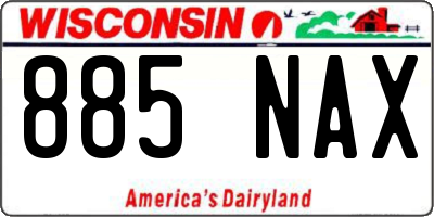 WI license plate 885NAX