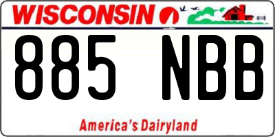 WI license plate 885NBB