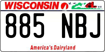 WI license plate 885NBJ