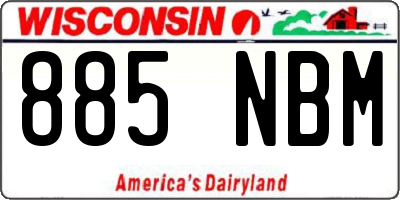 WI license plate 885NBM