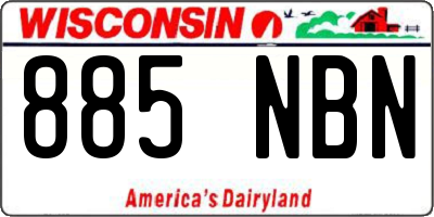 WI license plate 885NBN
