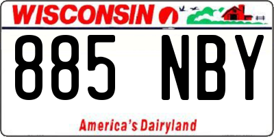 WI license plate 885NBY