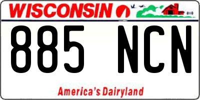 WI license plate 885NCN