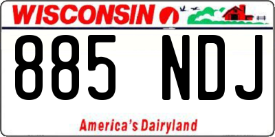 WI license plate 885NDJ
